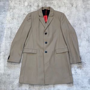 Hugo boss taupe overcoat
